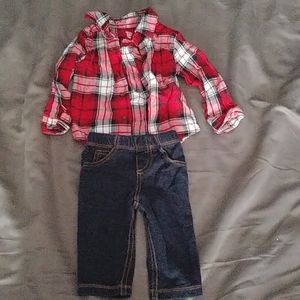 Carters plaid set